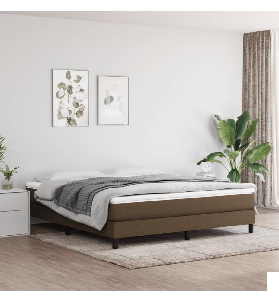 Matelas de lit à ressorts ensachés fermeté moyenne Marron foncé 180x200x20 cm