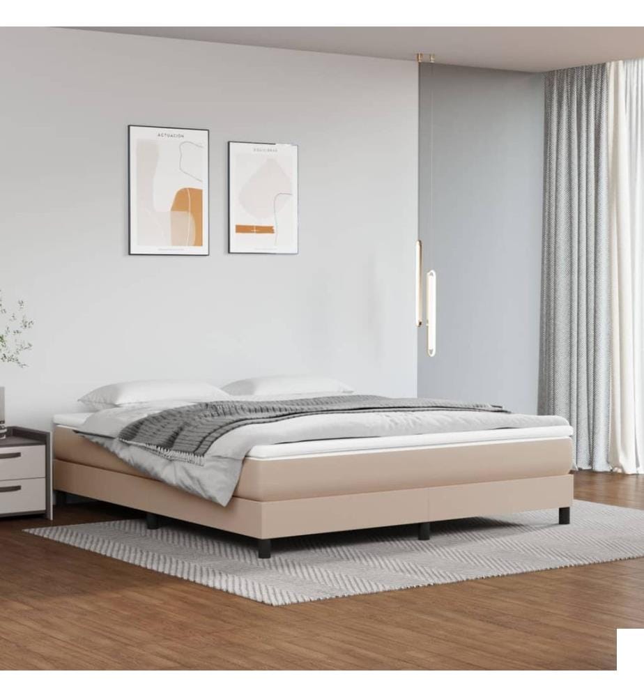 Matelas de lit à ressorts ensachés fermeté moyenne Cappuccino 180x200x20cm