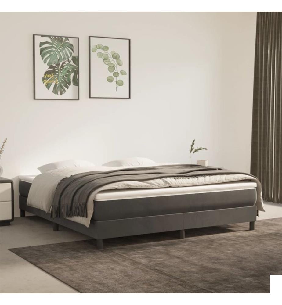 Matelas de lit à ressorts ensachés fermeté moyenne 152x203x20 cm velours