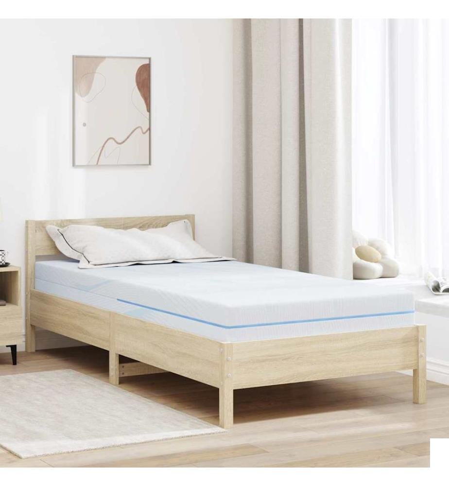 Matelas Blanc 120 x 200 cm Tissu jacquard