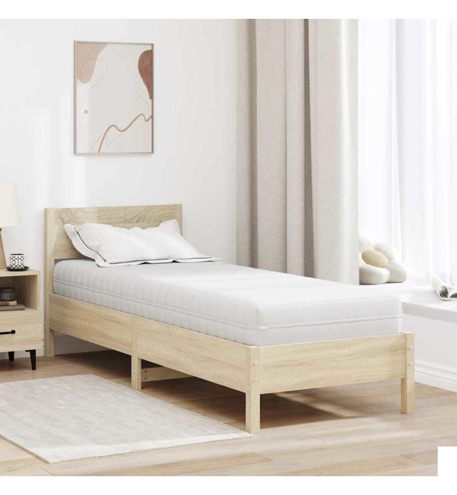 Matelas Blanc 80 x 200 cm Ressort ensaché