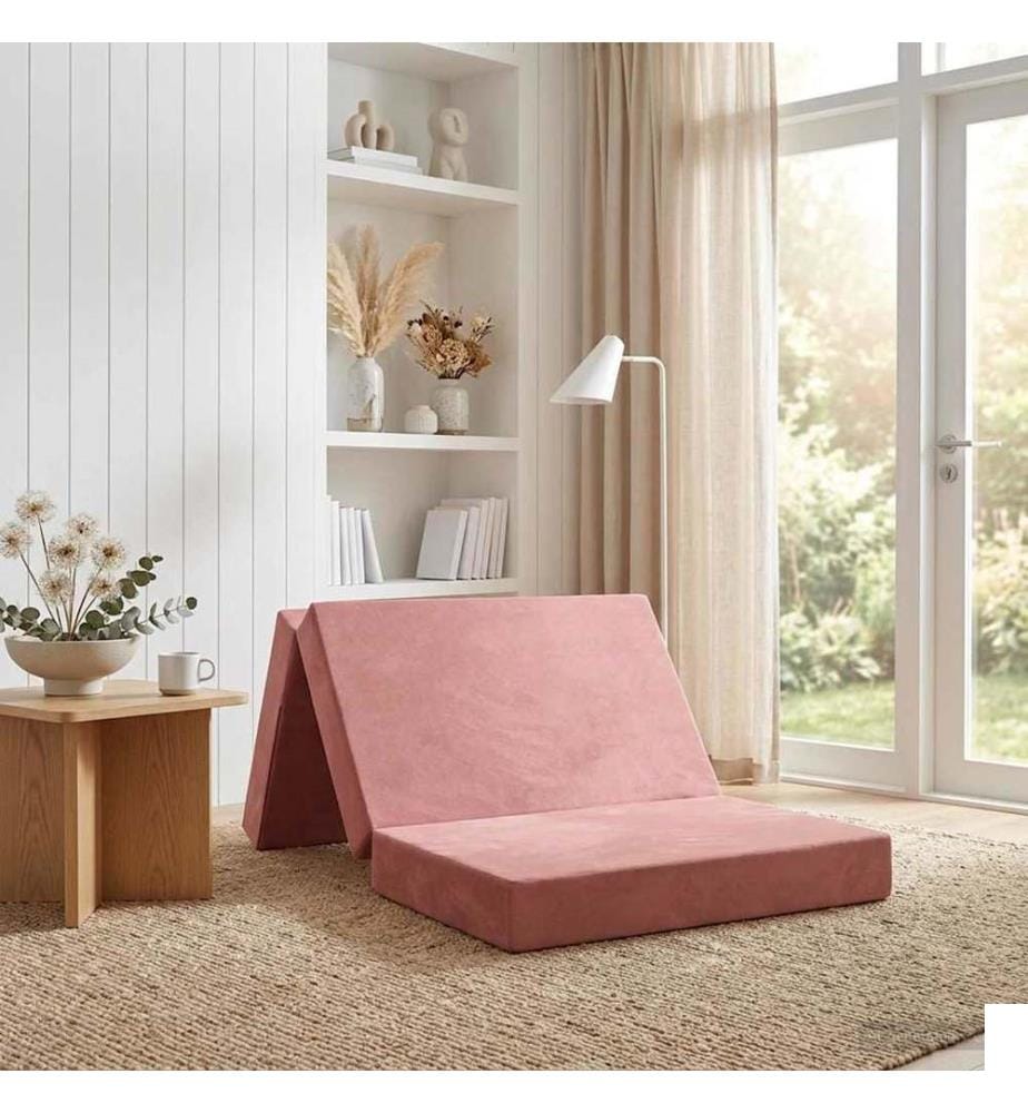 Canapé-lit pliable 90 x 67 x 45 cm Rose