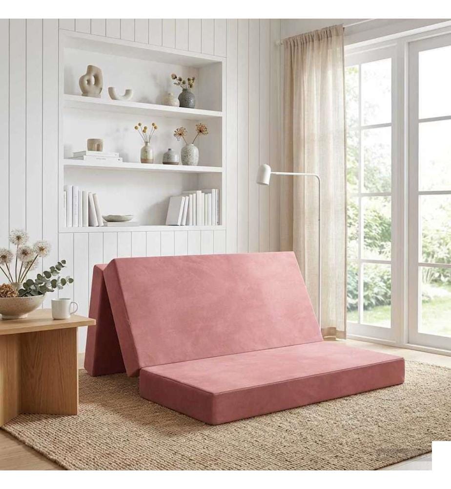Canapé-lit pliable 140 x 67 x 45 cm Rose