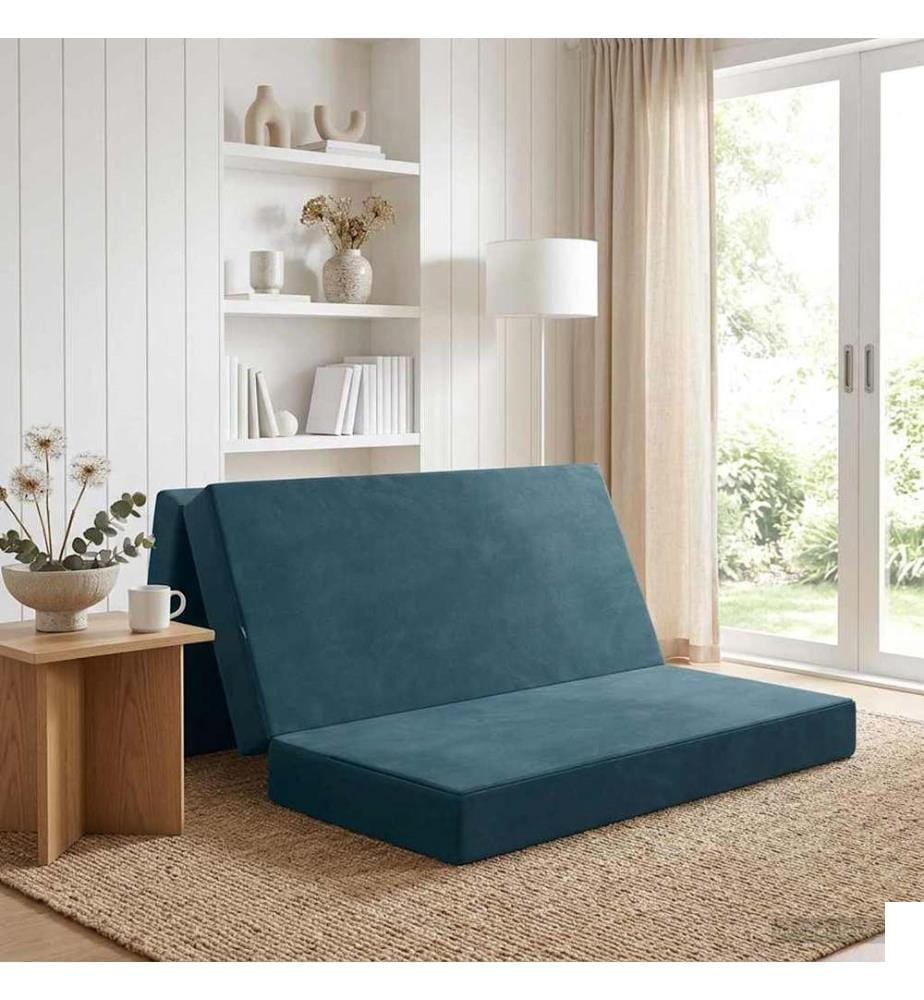 Canapé-lit pliable 160 x 67 x 45 cm Bleu