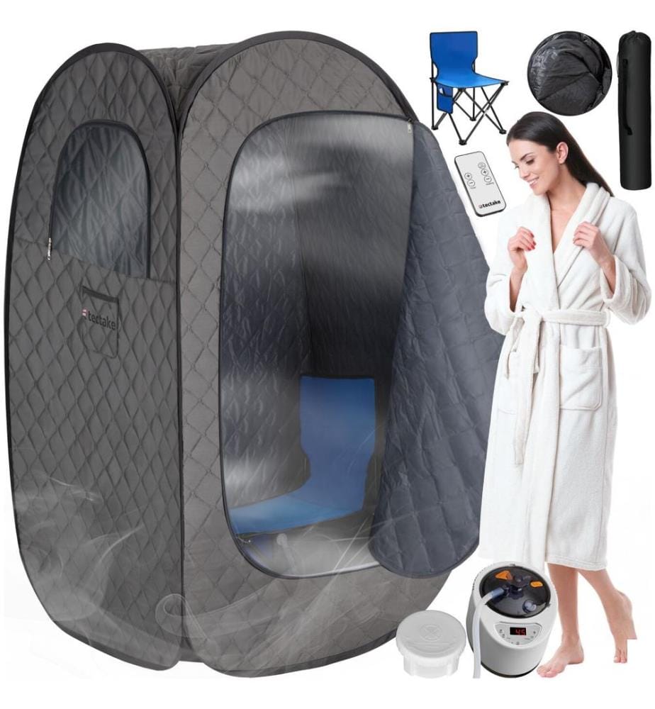 Sauna à vapeur portable THERMALUXE I 1000 W - gris foncé-noir