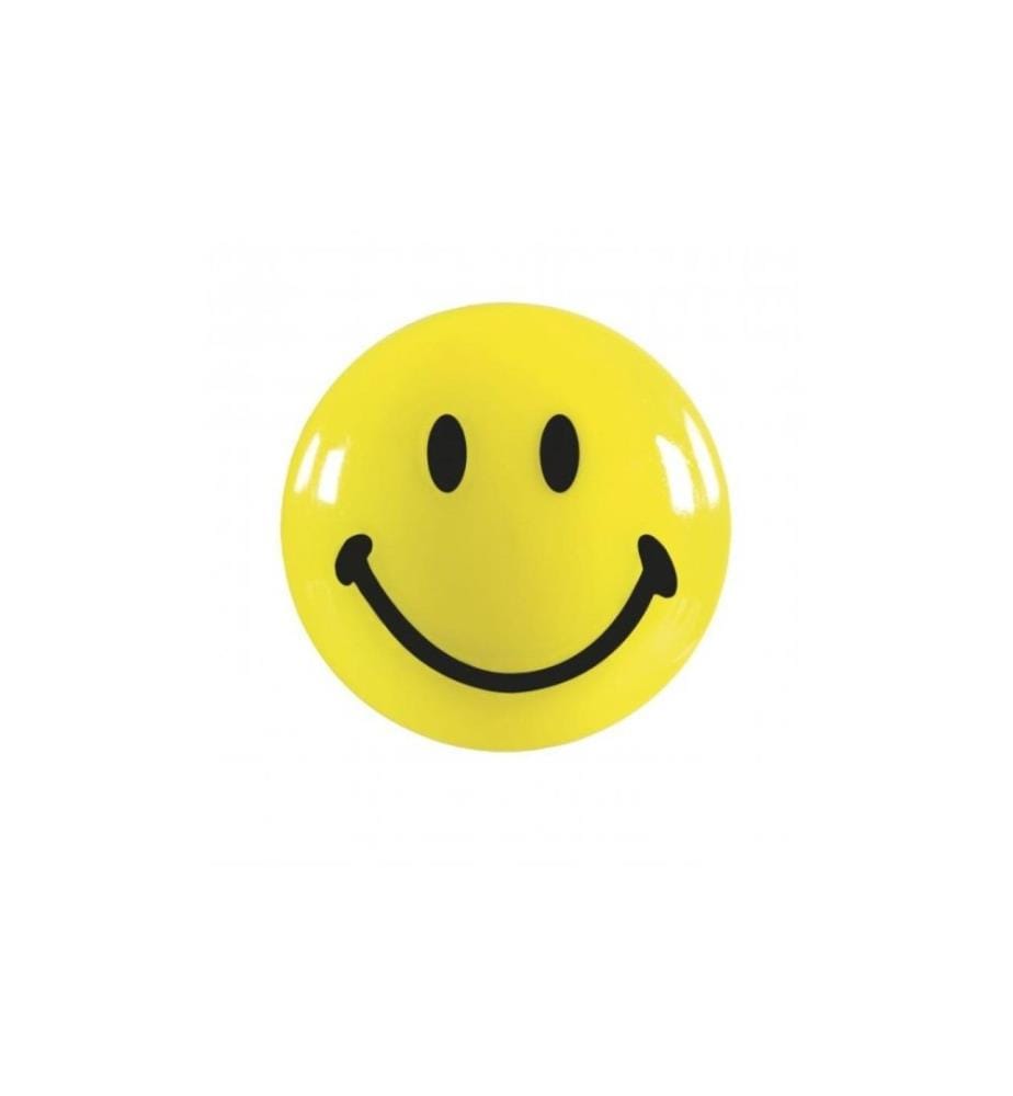 MAGNETOPLAN - Aimant Smiley Ø 4 cm Jaune, 4 pièces