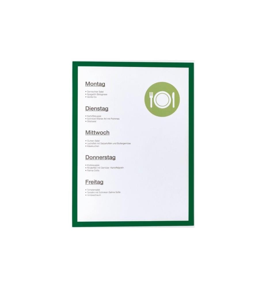 MAGNETOPLAN - Cadre de présentation Fenêtre A4 Vert, 5 pièces