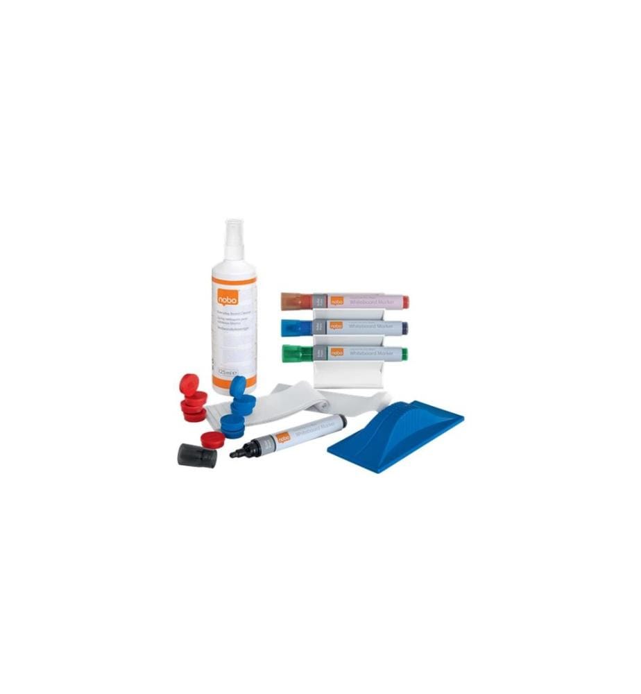 NOBO - Kit de démarrage pour tableaux blancs, pour tableau magnétique, 32 pièces