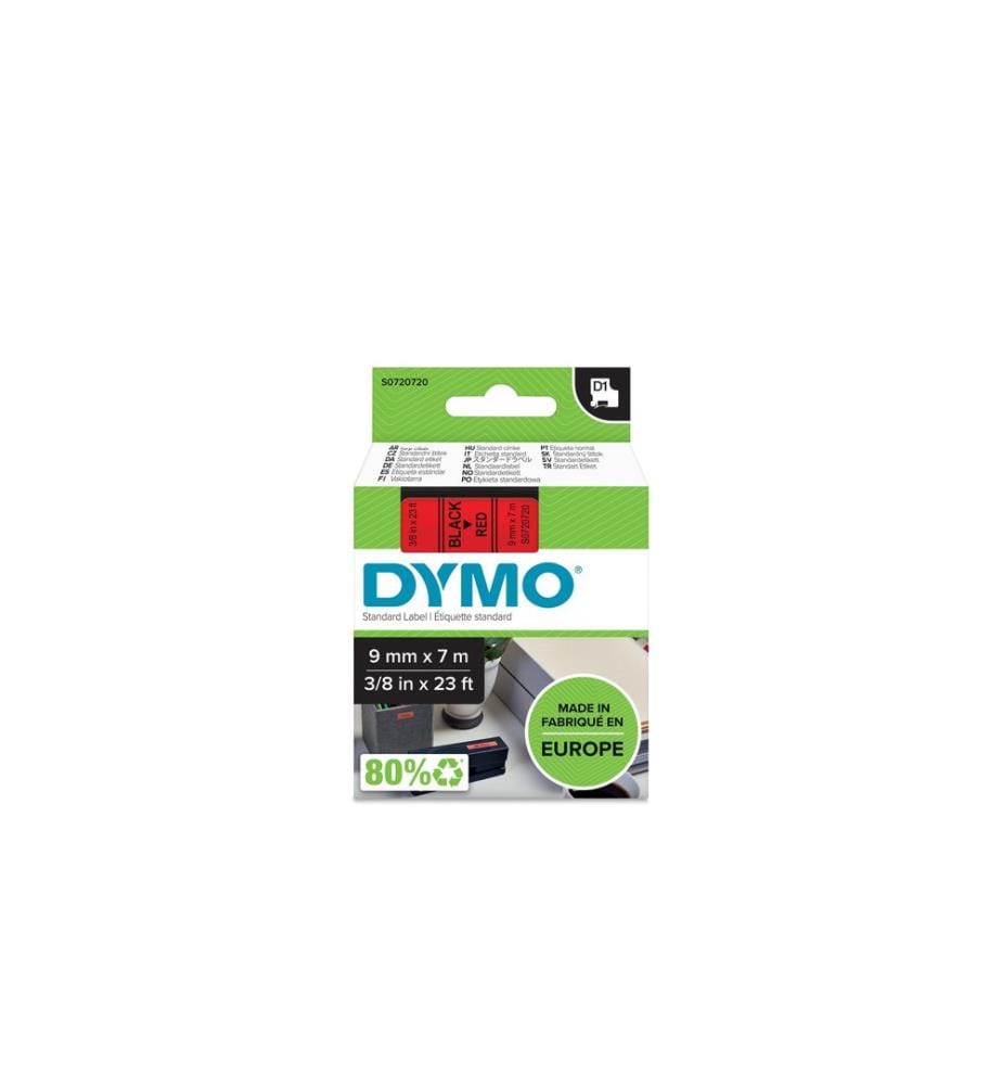 DYMO - Ruban détiquettes D1 Noir auf Rouge