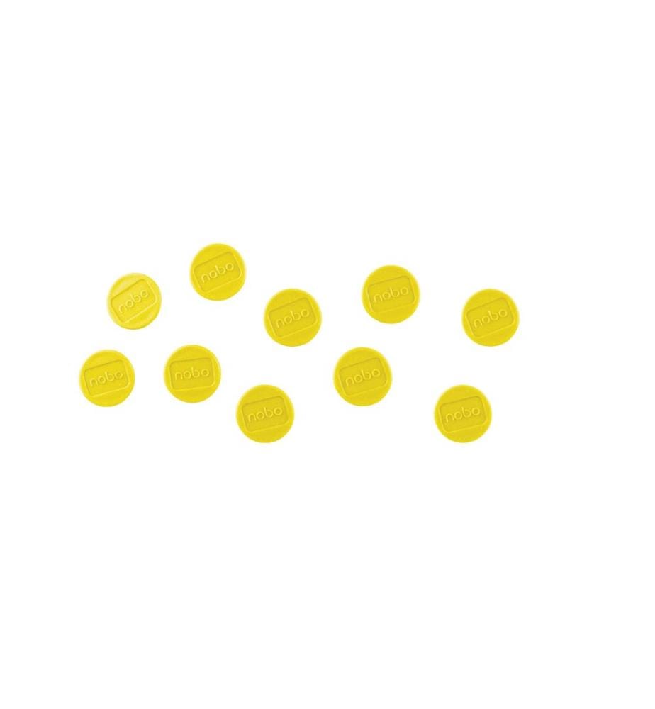 NOBO - Aimant Ø 1.3 cm 10 Pièce/s, Jaune