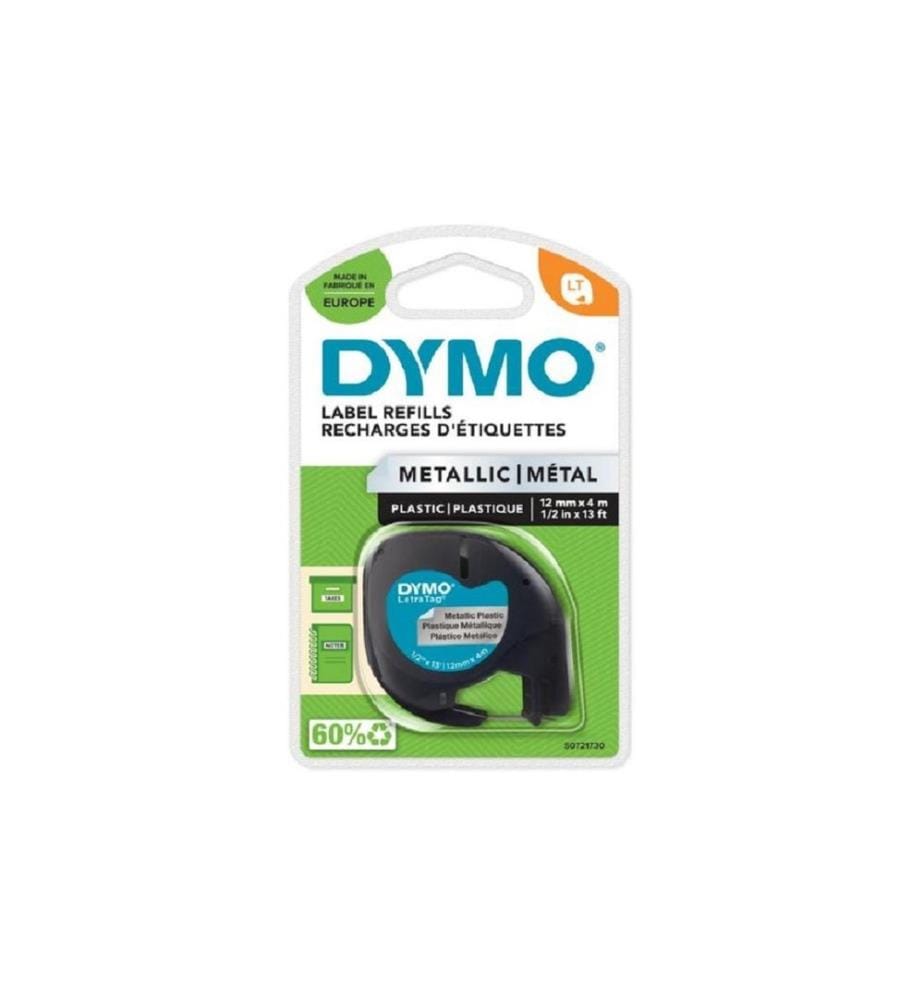 DYMO - Ruban détiquettes LetraTag Noir sur Argent
