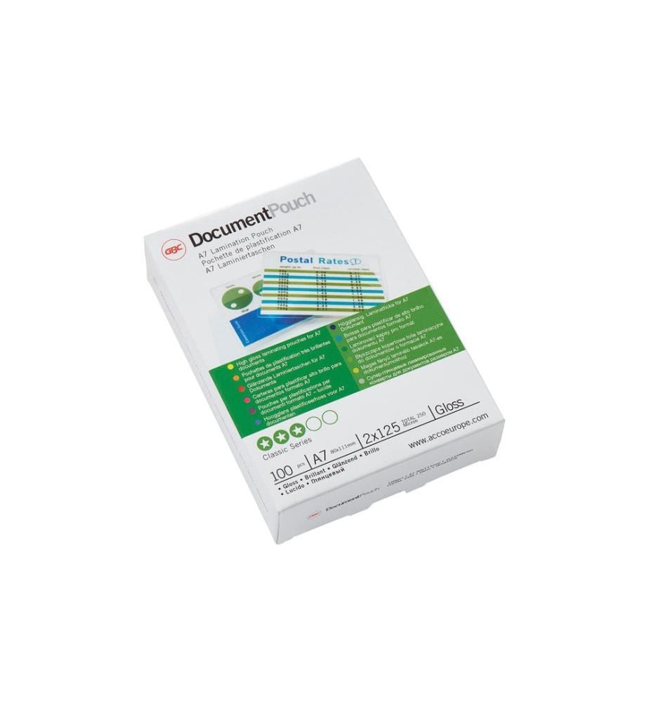 GBC - Film laminé Document Pouch A7, 100 pièces