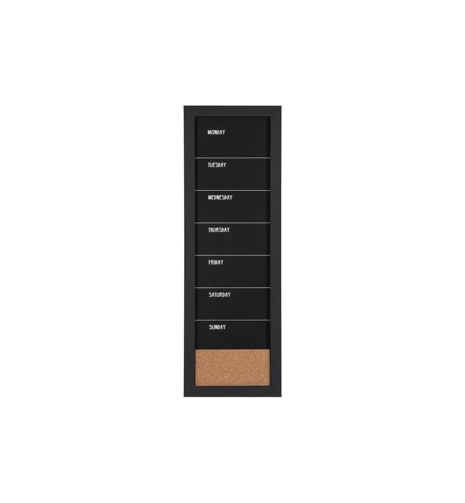 BI-OFFICE - Mini-tableau noir Agenda hebdomadaire 90 x 30 cm