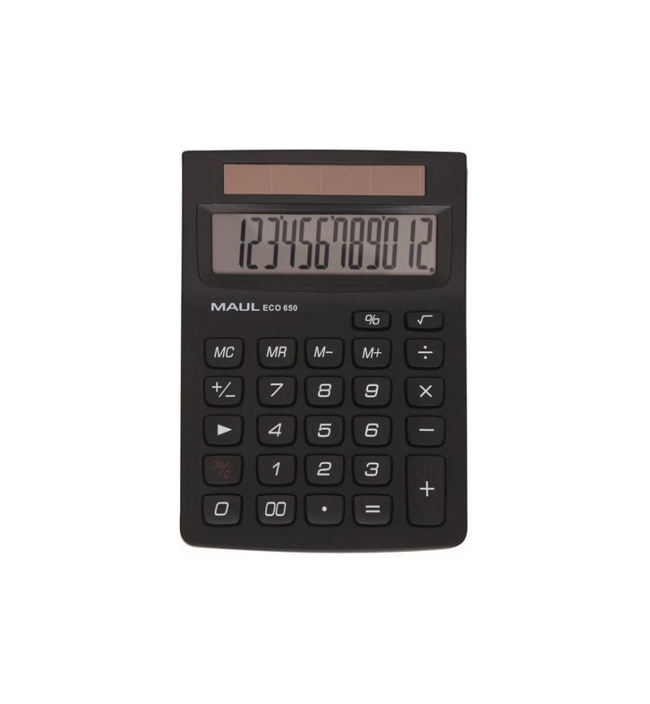 MAUL - Calculatrice ECO 650, 12 chiffres, noir