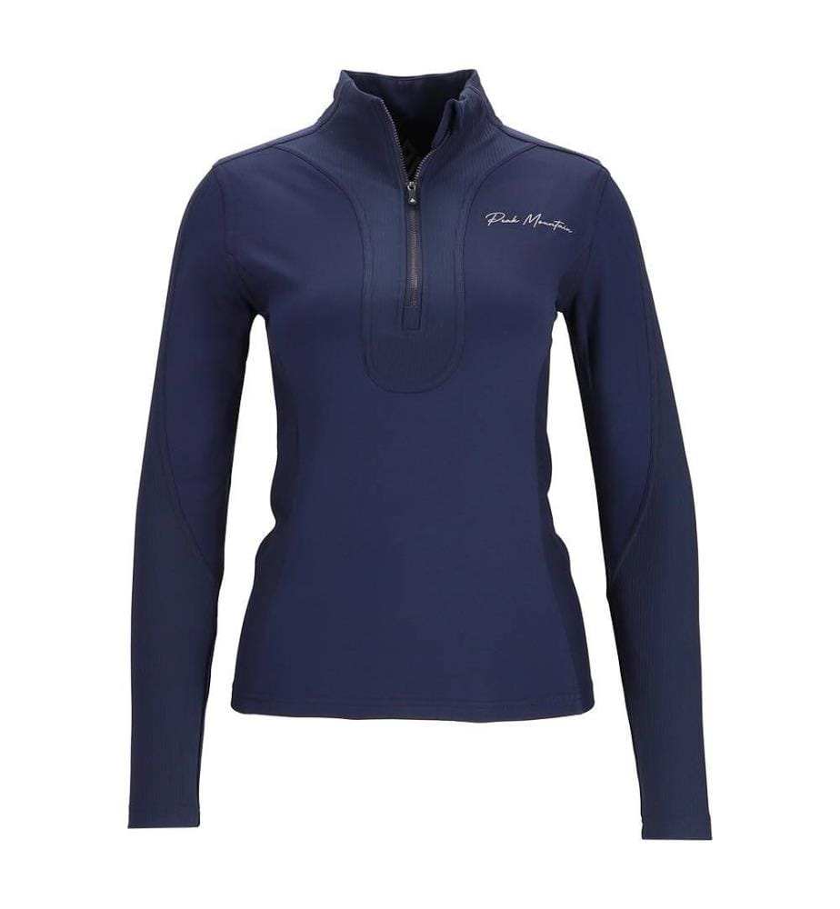 T-shirt 1ère peau avec zip - Marine