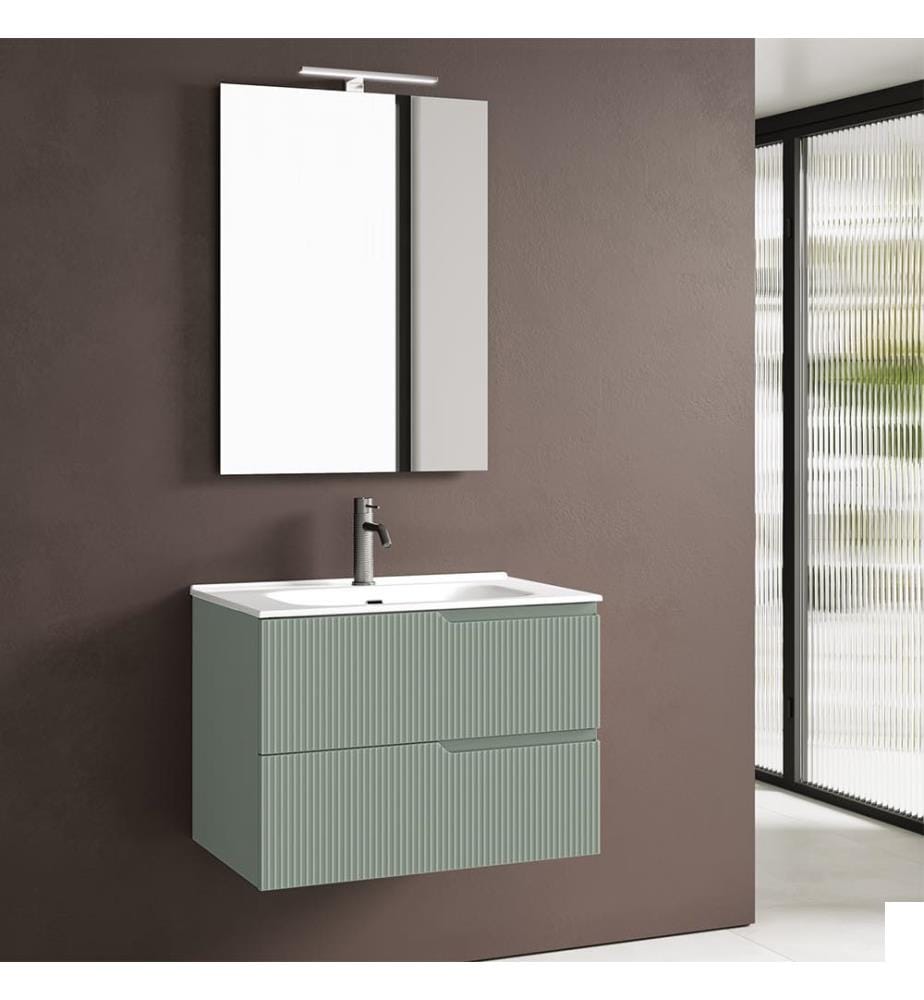 Ensemble salle de bain 4 Pièces Zip - Vert sauge