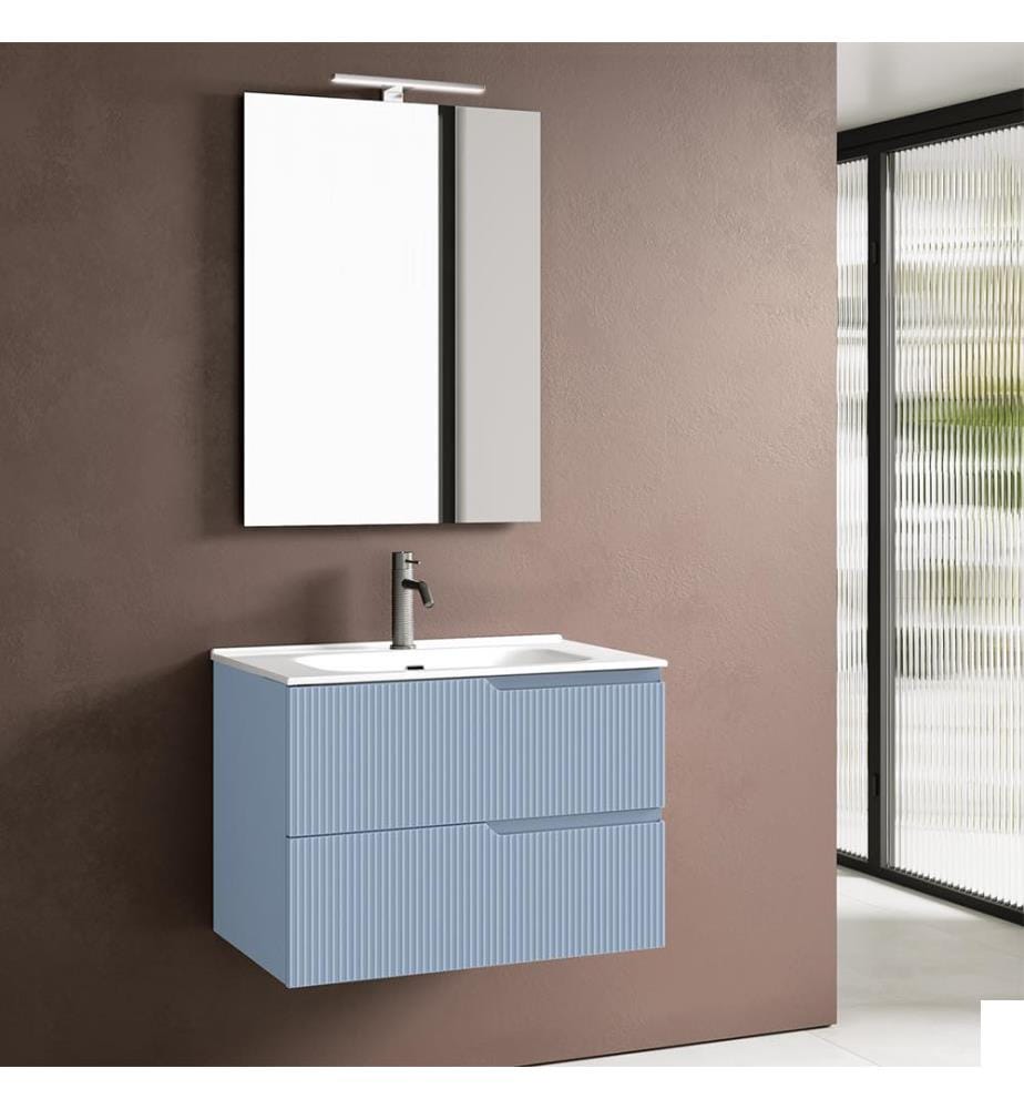 Ensemble salle de bain 4 Pièces Zip - Bleu tiffany