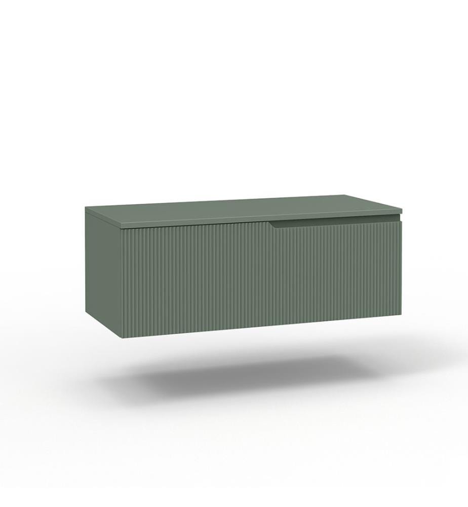 Base murale avec haut 1 tiroir Zip - Vert