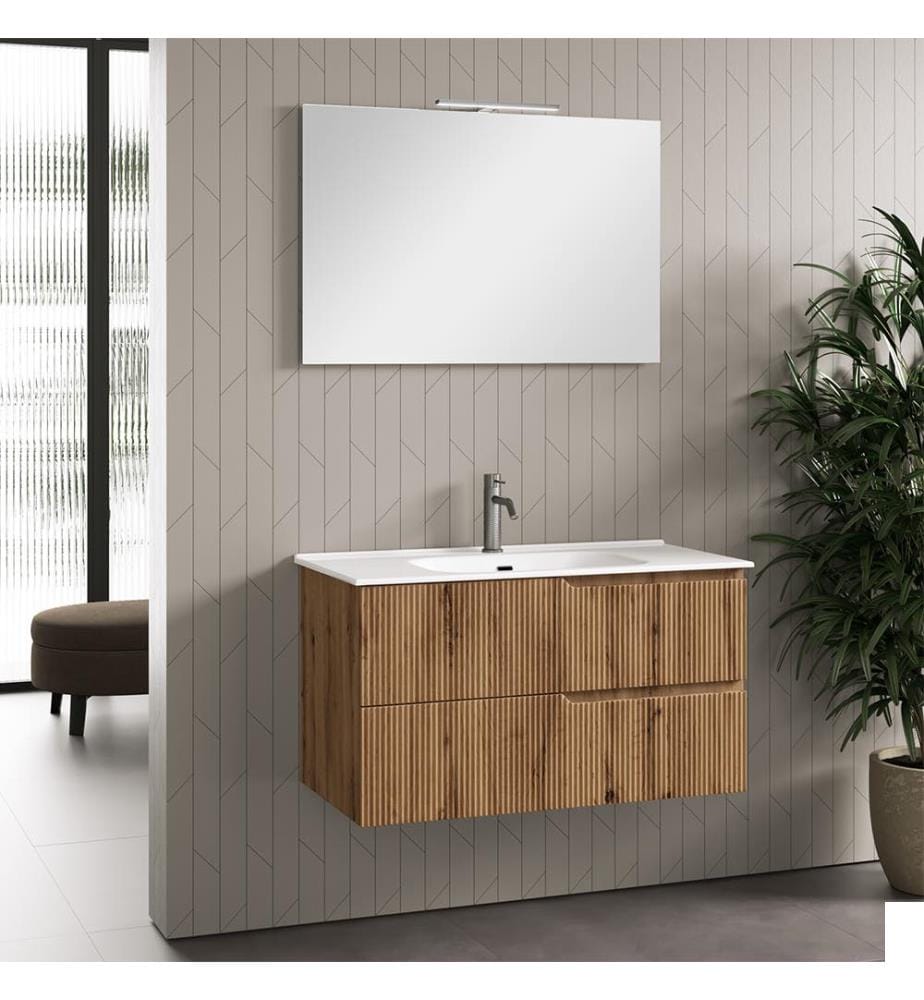 Ensemble salle de bain 4 Pièces Zip - Chêne