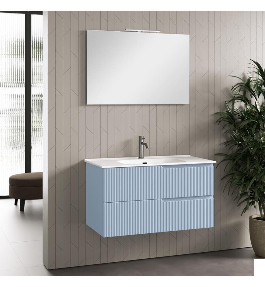 Ensemble salle de bain 4 Pièces Zip - Bleu tiffany