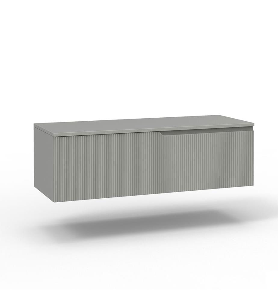 Base murale avec haut 1 tiroir Zip - Gris