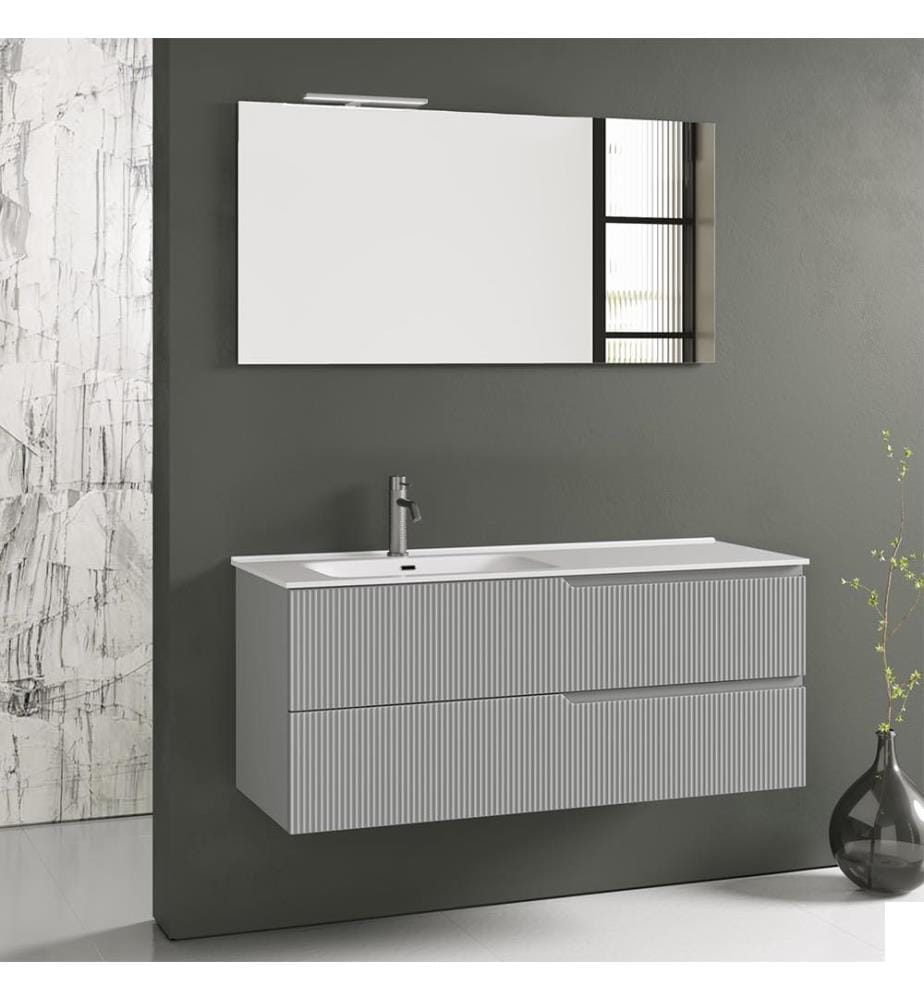Ensemble salle de bain SX vasque 4 Pièces Zip - Gris mat