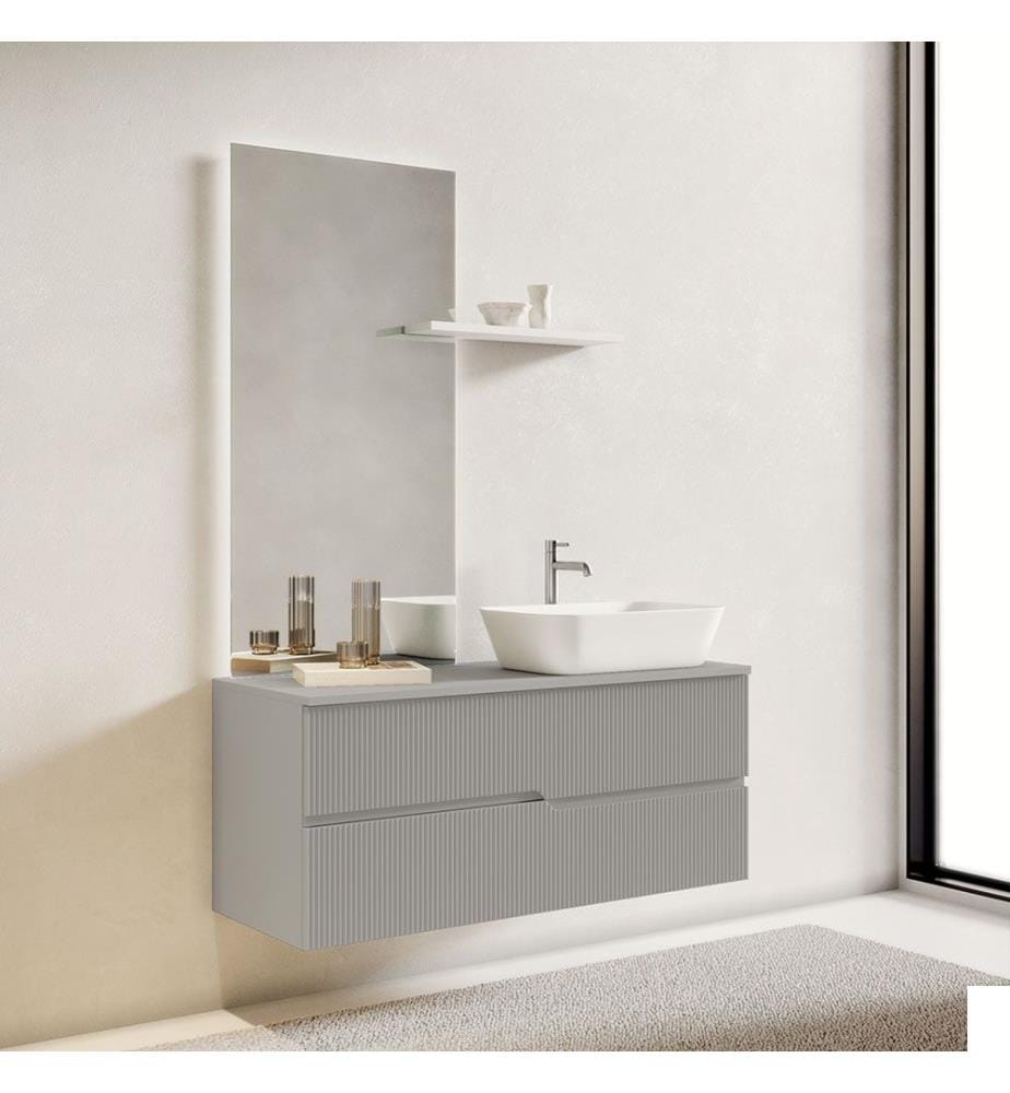 Meuble de salle de bain 4Pièces Zip - Grey