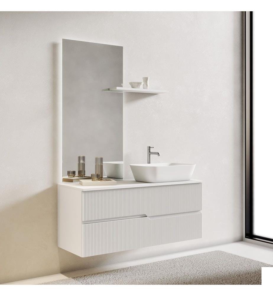 Meuble de salle de bain 4Pièces Zip - Blanc