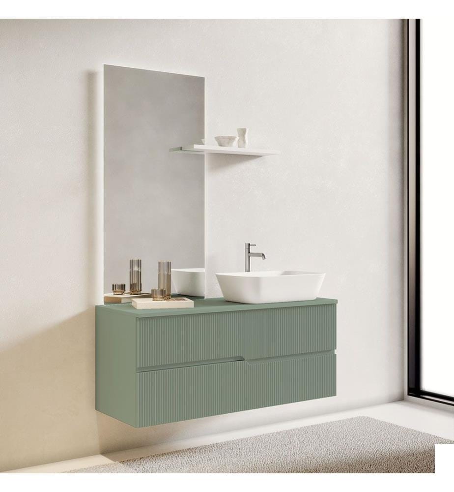 Vanité de salle de bain 4Pièces Zip - Vert