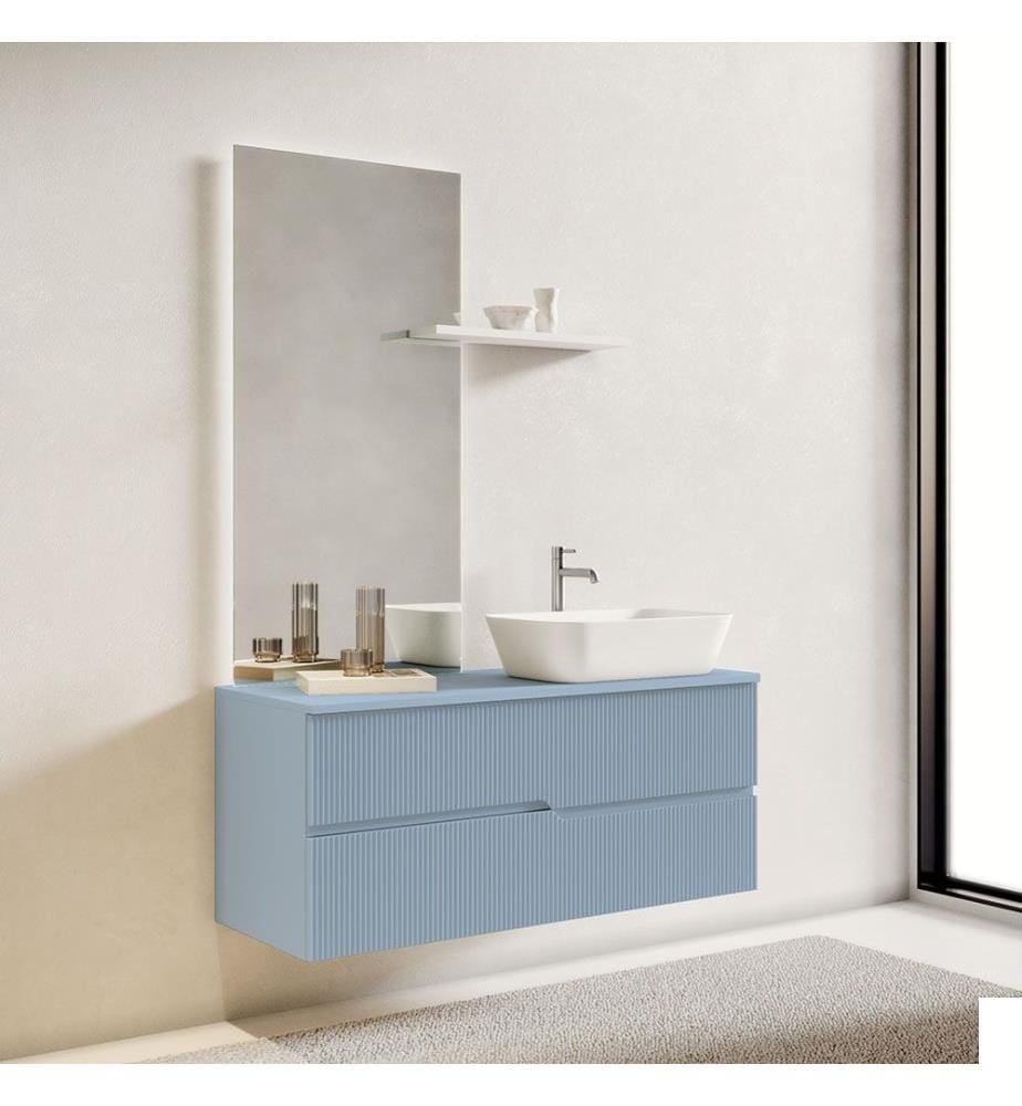 Meuble de salle de bain 4Pièces Zip Tiffany - Light Blue
