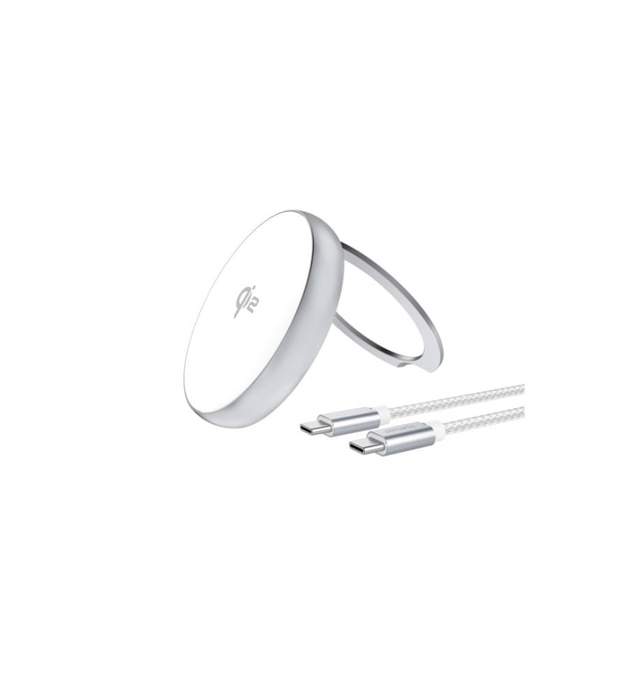 4SMARTS - Chargeur sans fil Kickstand Qi2 argent / blanc