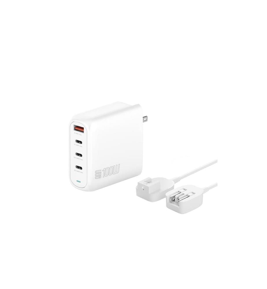4SMARTS - Chargeur GaN Flex Pro 100W 3 USB-C+1 USB-A Travel Edition