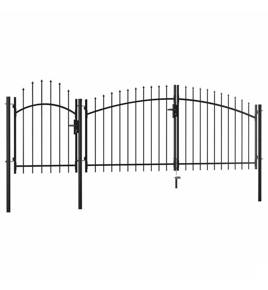 Portail de jardin Acier 1,5 x 4 m Noir