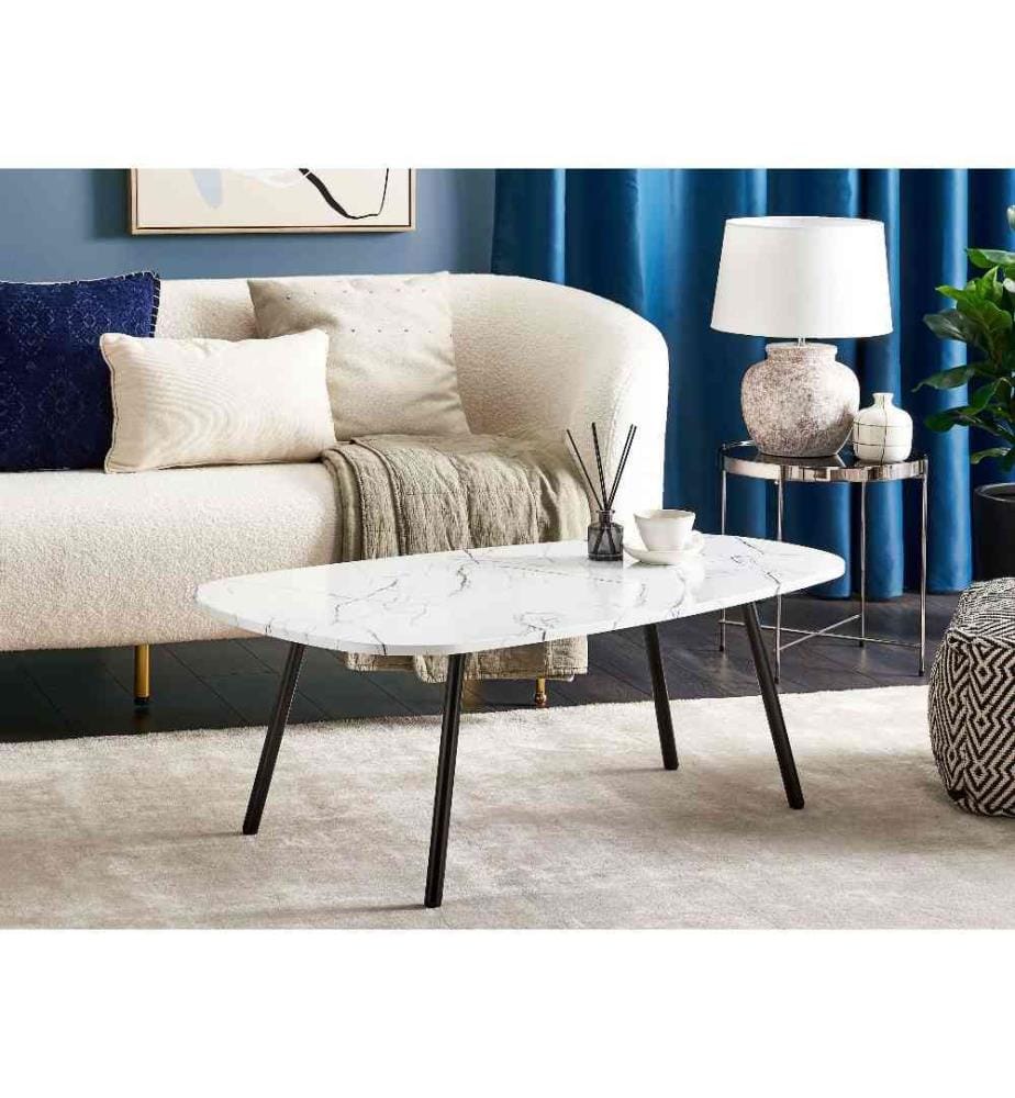 Table basse BIDDLE Marbre blanc