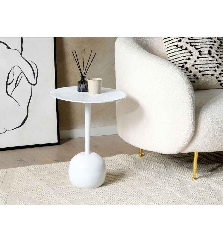 Table d'appoint EUCLA Métal Blanc