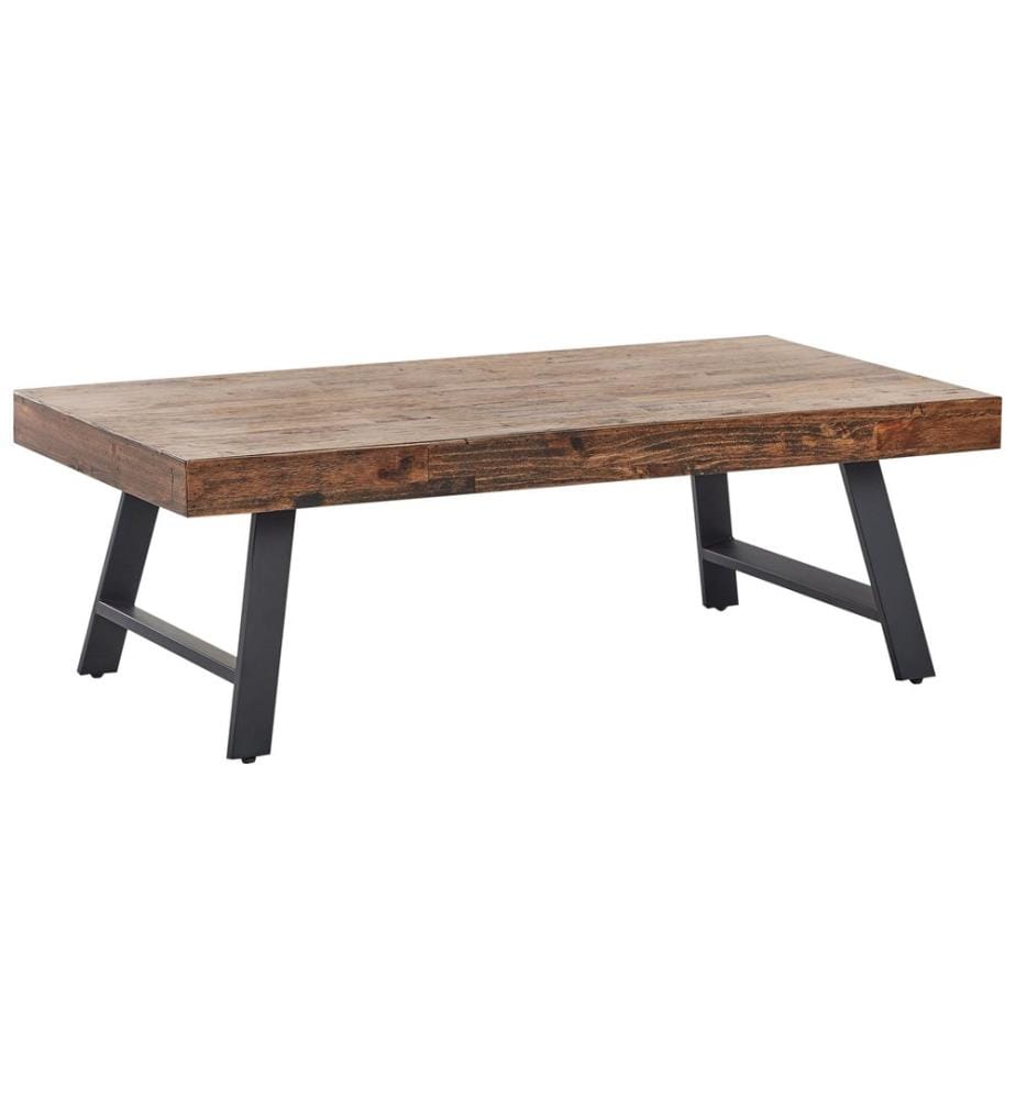 Table basse WARTON Bois de pin Marron foncé