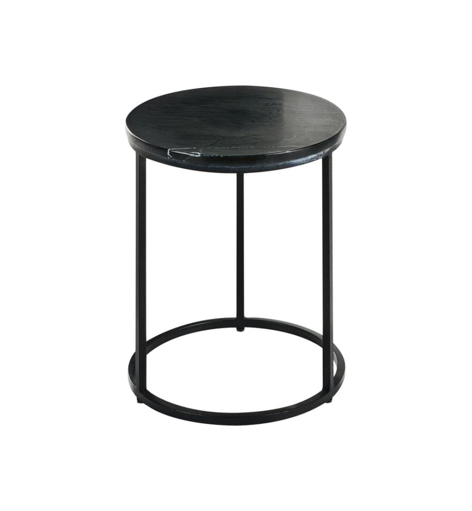 Table d'appoint TYRELL Marbre Noir