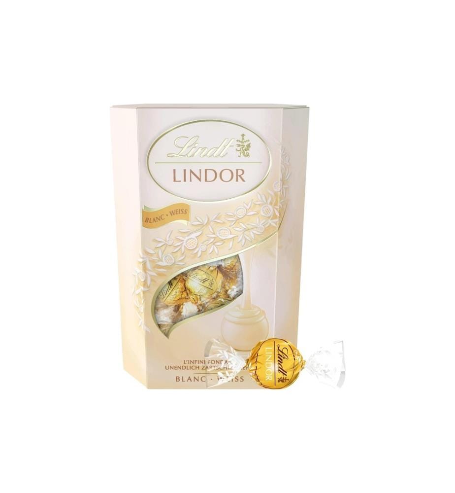 LINDT - Pralines au chocolat Boules Lindor Blanc 200 g