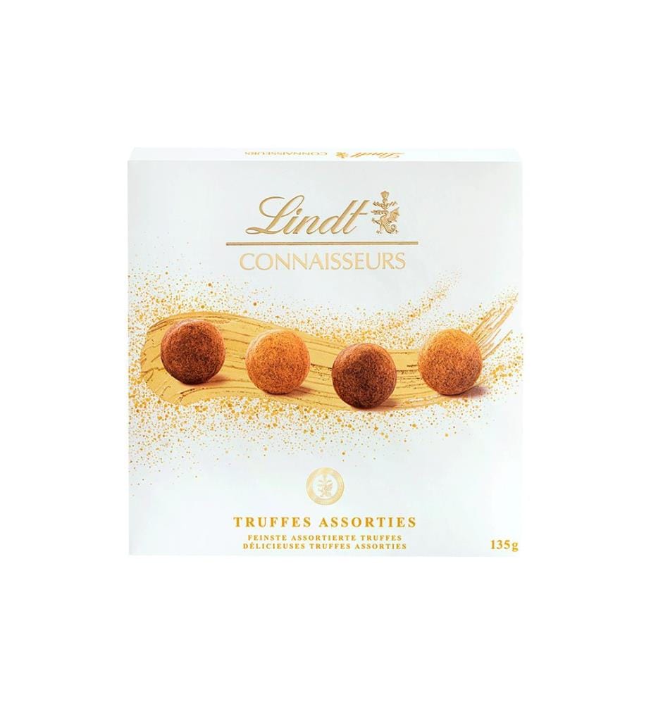 LINDT - Pralines au chocolat Connaisseurs Truffes Assorties 135 g
