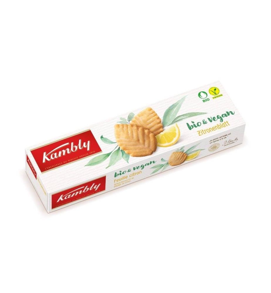 KAMBLY - Petits gâteaux Feuille de citronnier Bio & végétalien 110 g