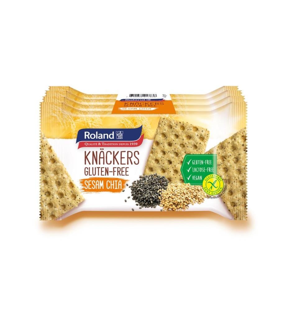 Roland Snacks - Knäckers sésame de chia 4 x 35 g
