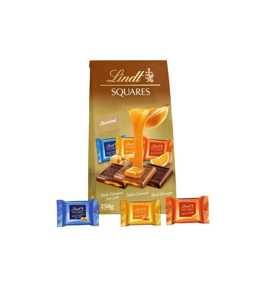 LINDT - Pralines au chocolat Squares assorti 250 g