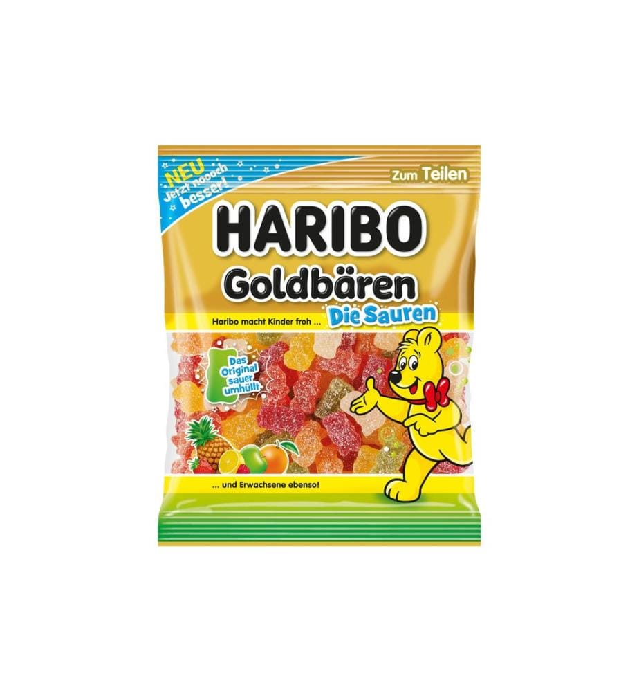 HARIBO - Bonbons gommeux oursons d'or acidulés 175 g