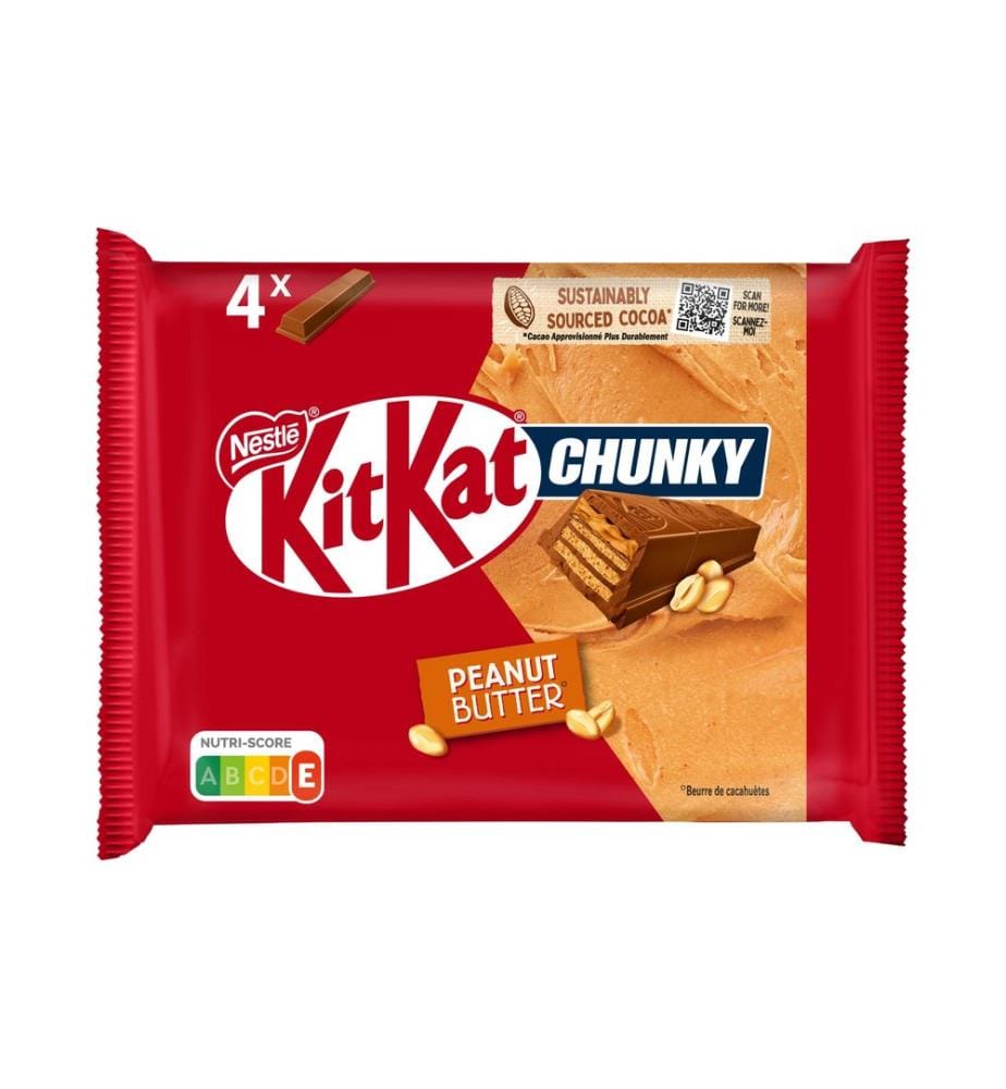 Nestlé Snacks - Barre KitKat Chunky Peanut Butter 4 x 42 g