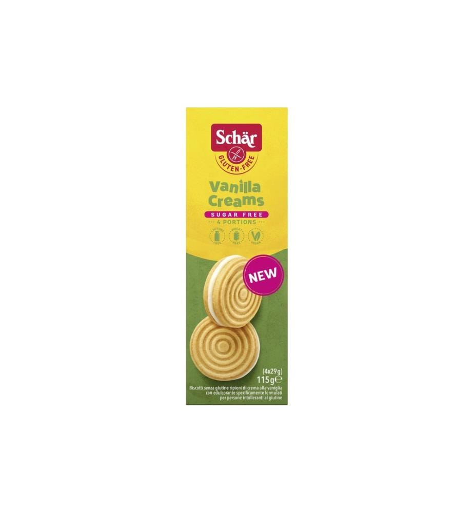 Dr.Schär Vanilla Creams Sugar Free sans gluten 115 g