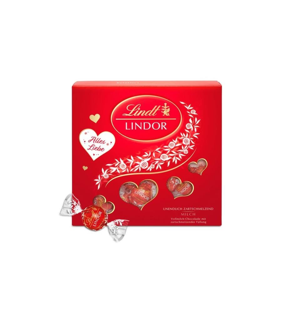 LINDT - Pralines Lindor Lait Coffret Cadeau Tout Amour 187 g