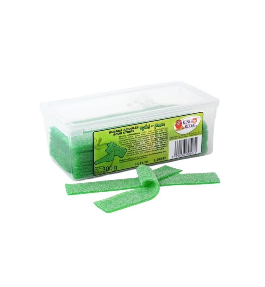 King Regal - Bonbons gommeux Mini Sour Strips Pomme 300 g