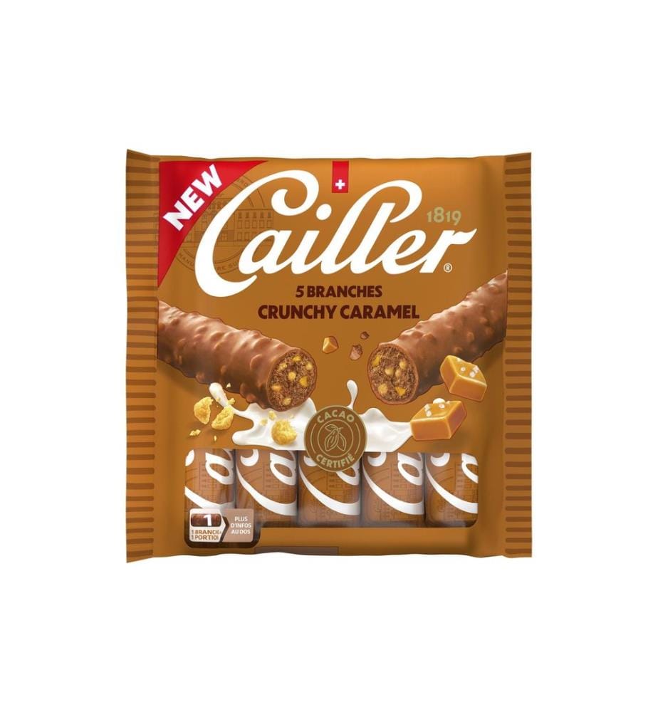 CAILLER - Branches Crunchy Caramel 5 x 23 g