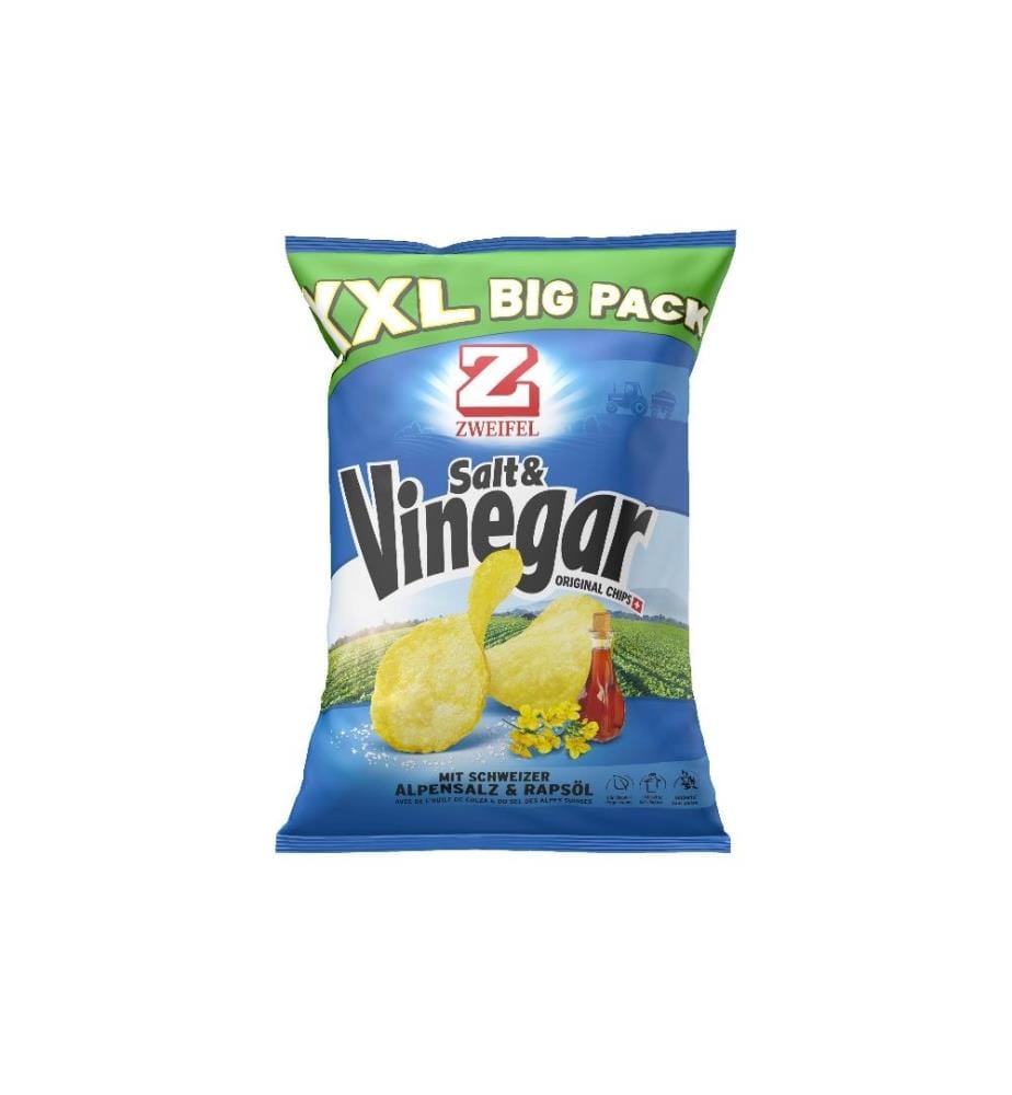 ZWEIFEL - Chips Original Salt & Vinegar Big Pack XXL 380 g