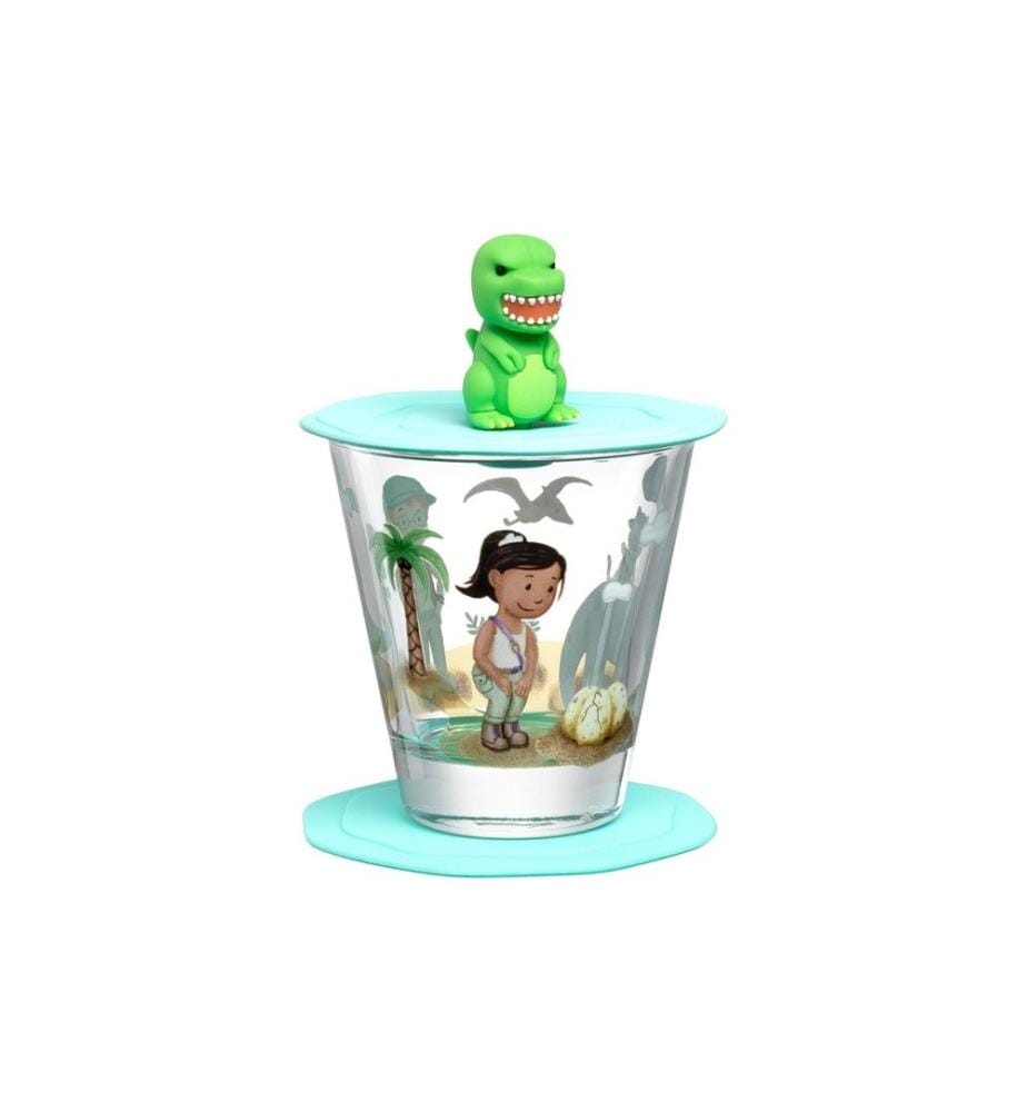 LEONARDO - Verre à boire pour enfants Avventura 215 ml, 3 pièces, dinosaure